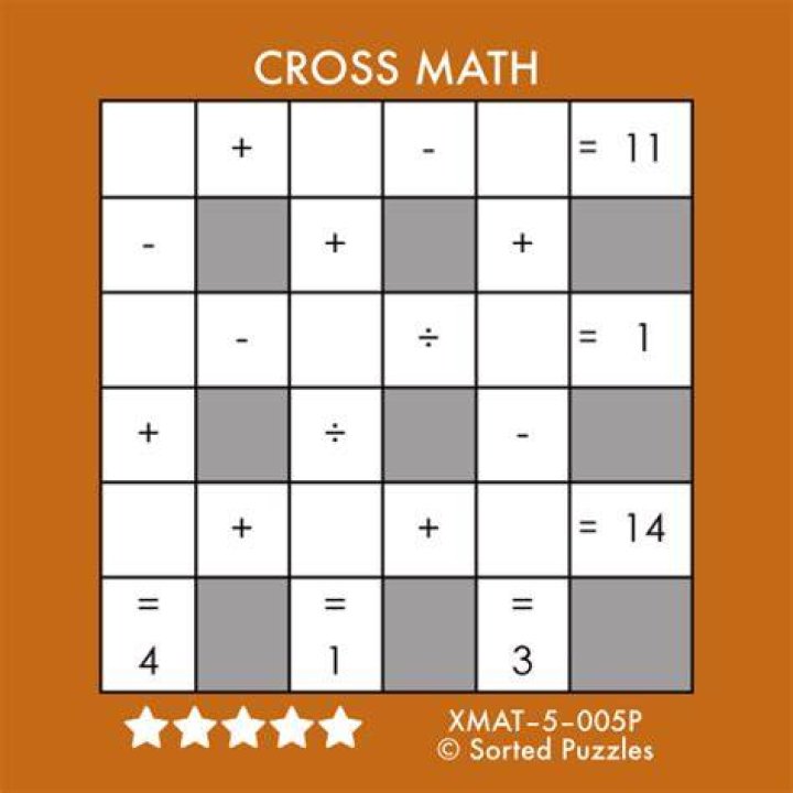 How do you solve the cross math puzzle?