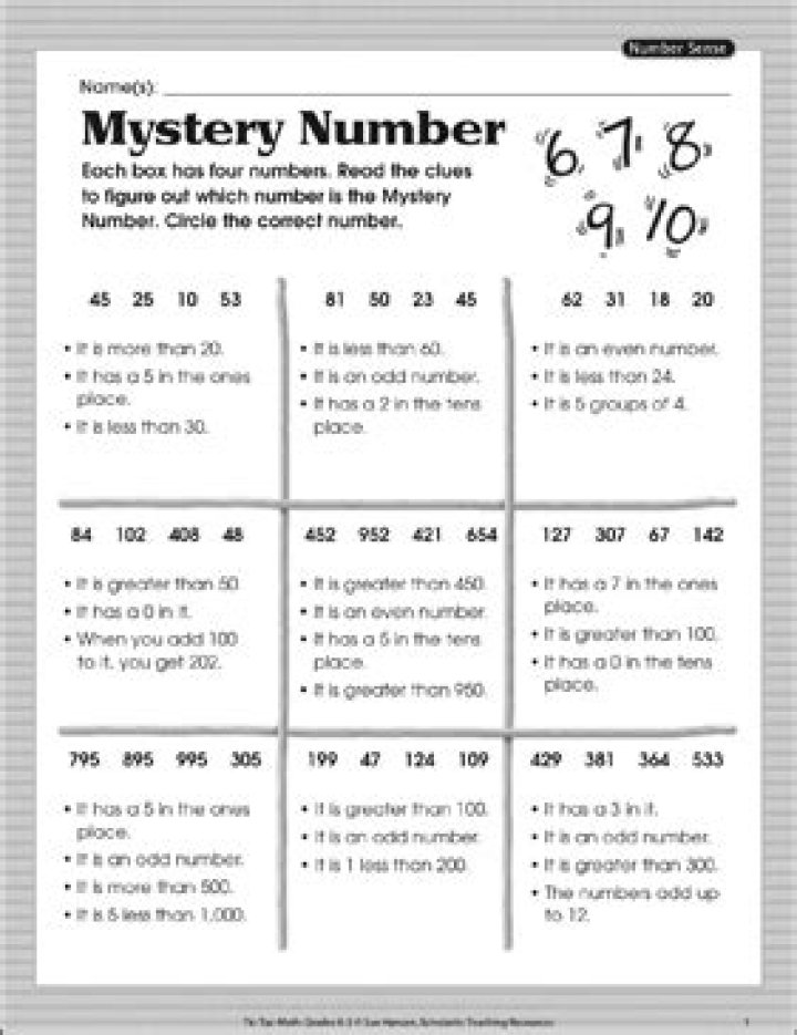 How do you solve the mystery number problem?
