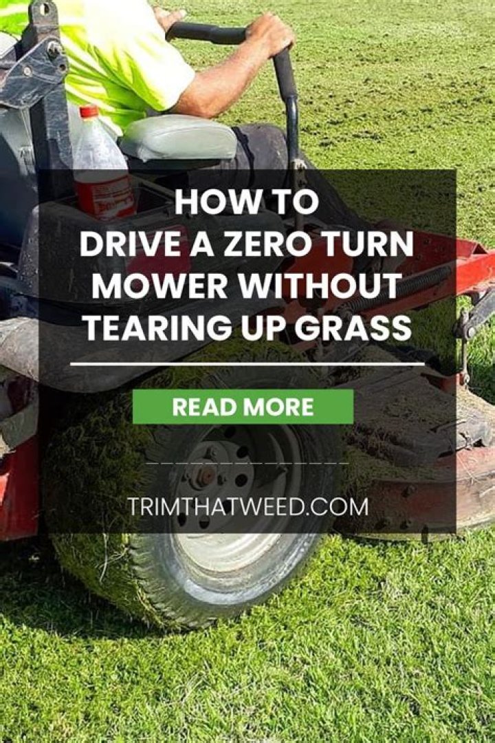 How do you start a zero turn mower without tearing up grass?