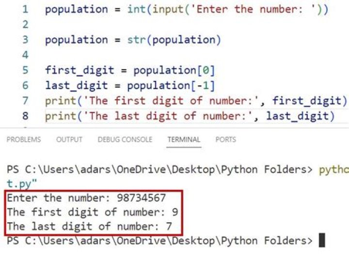 How do you switch the first and last digit of a number in Python?