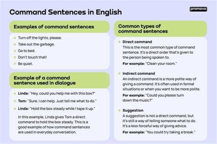 How do you use command in a sentence?