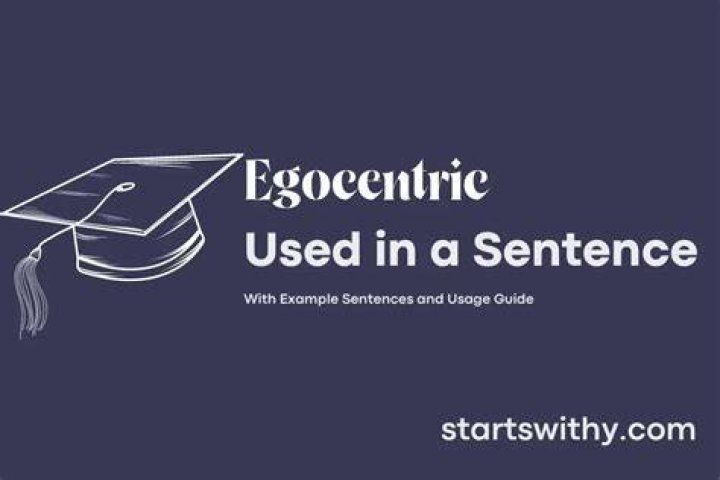 How do you use egocentric in a sentence?