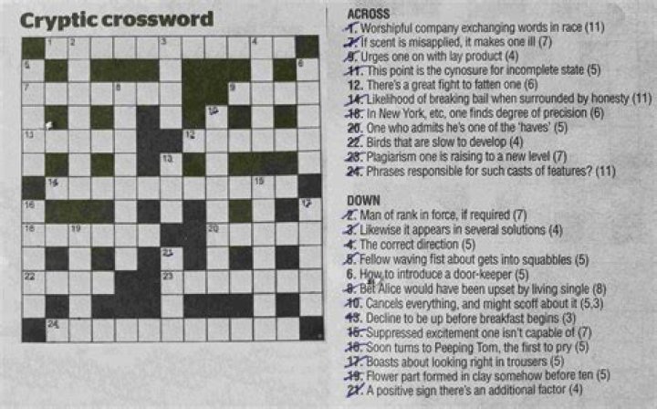 How does the cryptic crossword work?