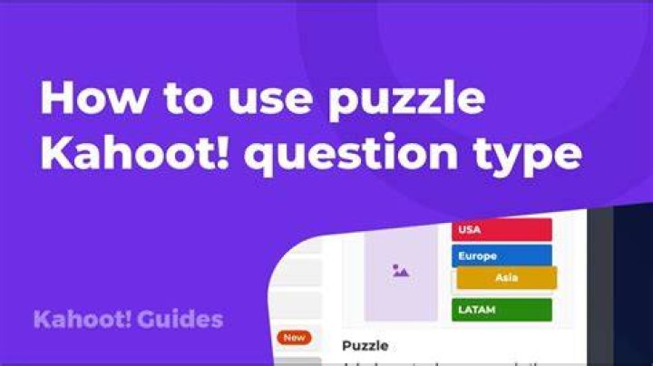 How does the puzzle question work in kahoot?