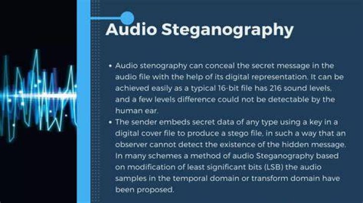 How is audio steganography implemented?