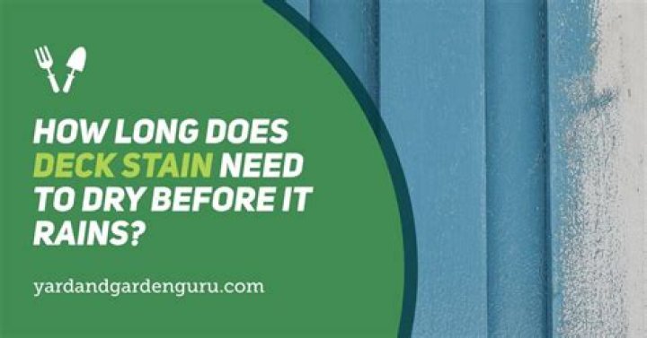 How long does deck stain need to dry?