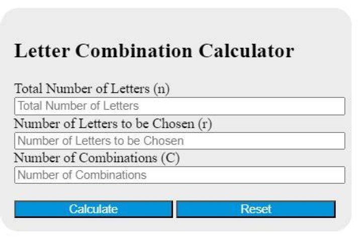 How many 2 letter combinations are there?