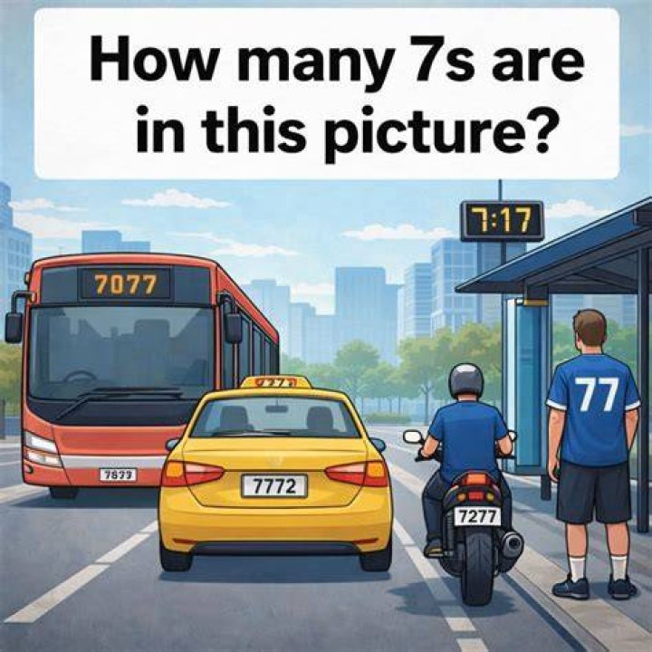 How many 7s are in this picture?