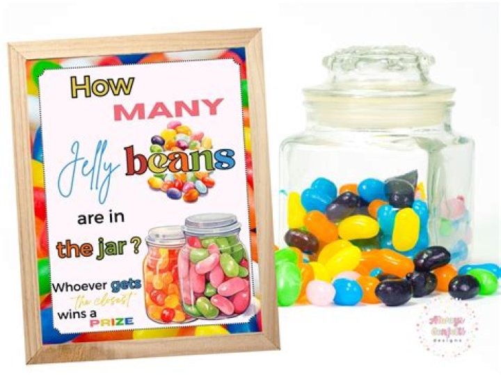 How many jelly beans are in the 2 liter jar?