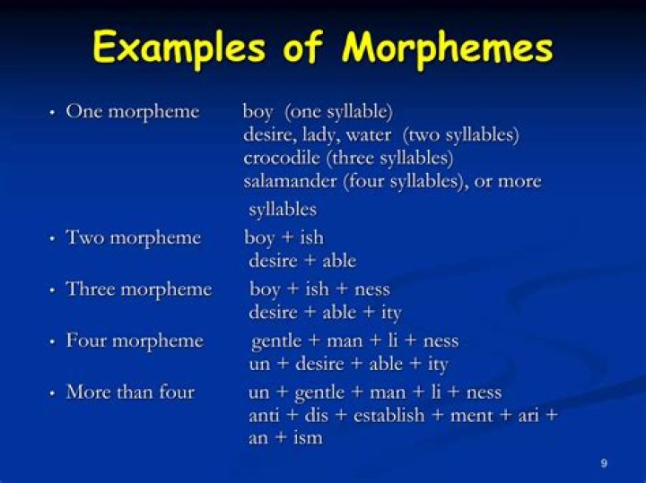 How many morphemes are in Monster?