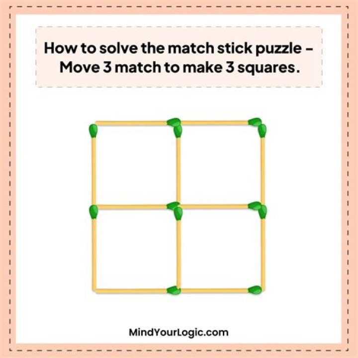 How many squares are in a matchstick puzzle?