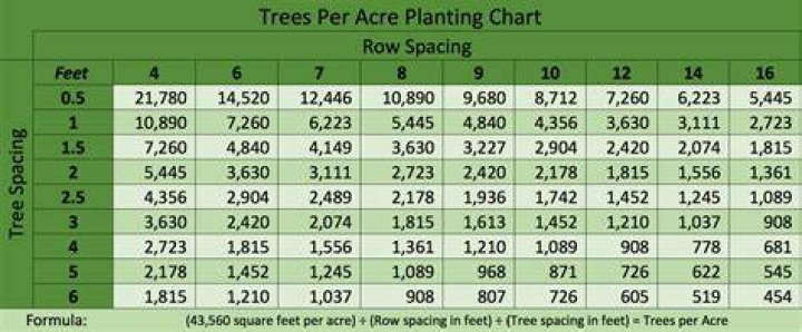 How many trees can you get from an acre of wood?