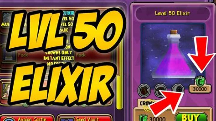 How much does a level 50 Elixir cost?