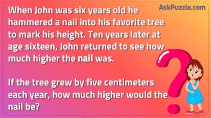 How much higher would the nail be?