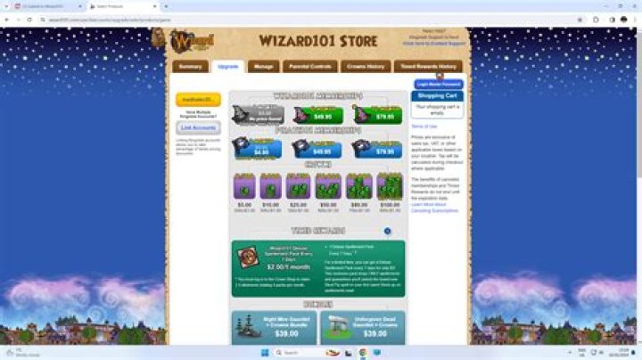How much is a 1 month membership for Wizard 101?