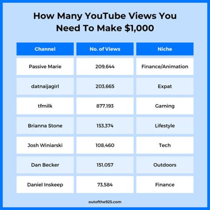 How much money does 1000 subscribers make?