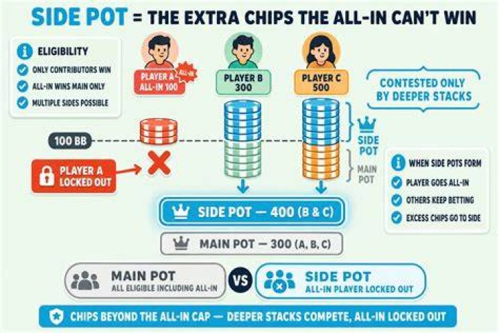 How to figure out the side pot in poker?