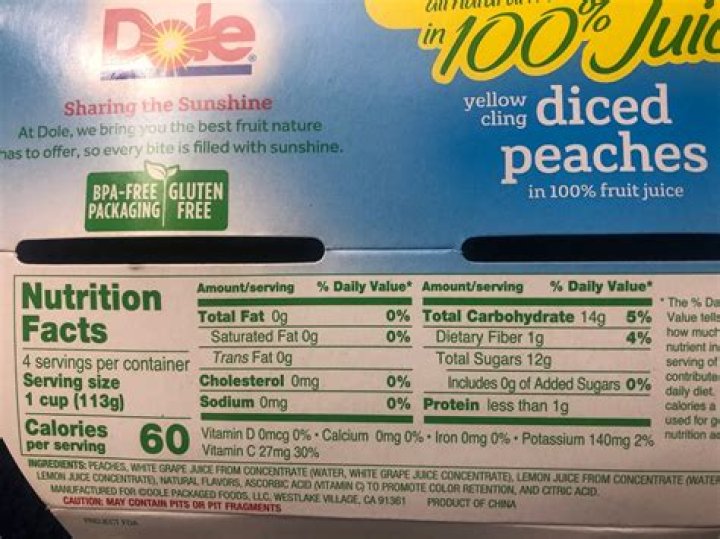 【How-to】How many calories in a dole peaches fruit cup
