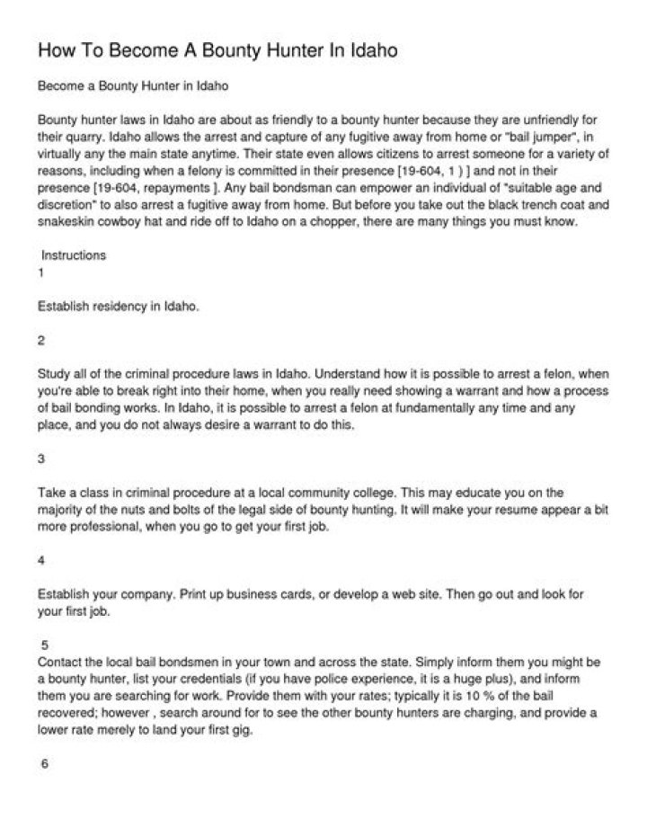 【How-to】How to become a bounty hunter in az