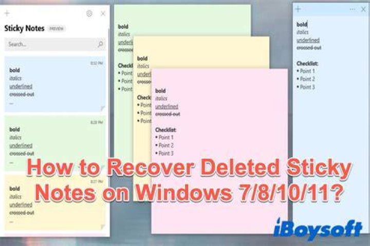 【How-to】How to Recover Accidentally Deleted Sticky Notes in Windows 10