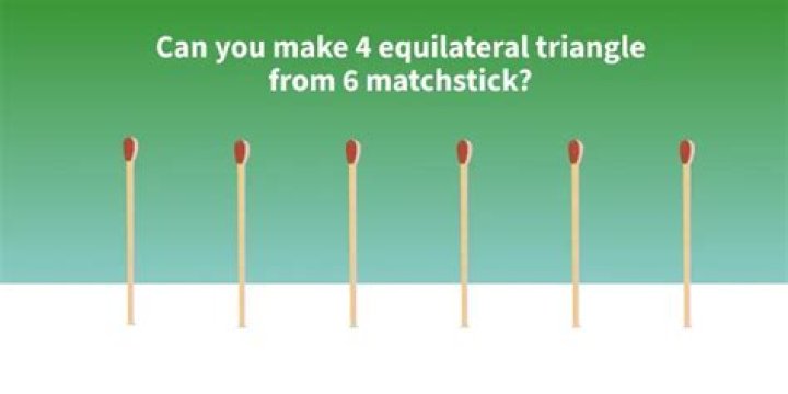 How to make 4 equilateral triangles with matchsticks?