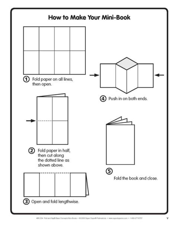 How to make a Paper Book Mini-Book From Paper