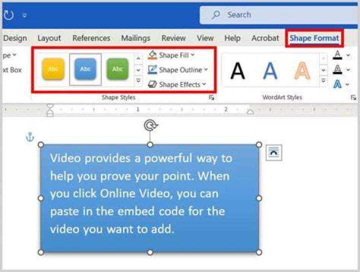 How to set the shape of a text box?