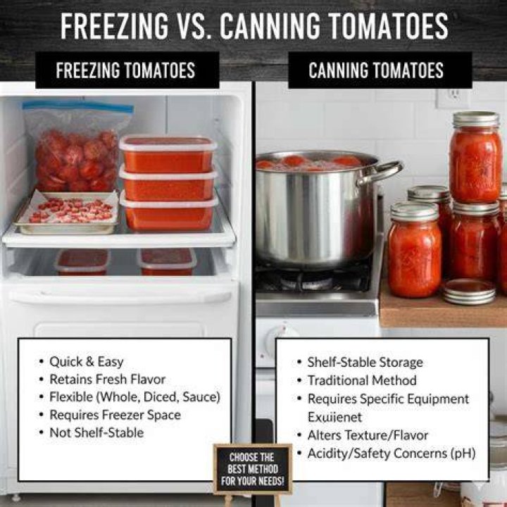 Is freezing tomatoes better than canning?