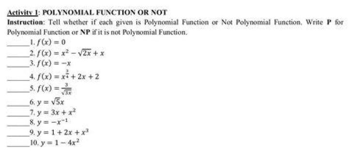 Is it a polynomial or not?