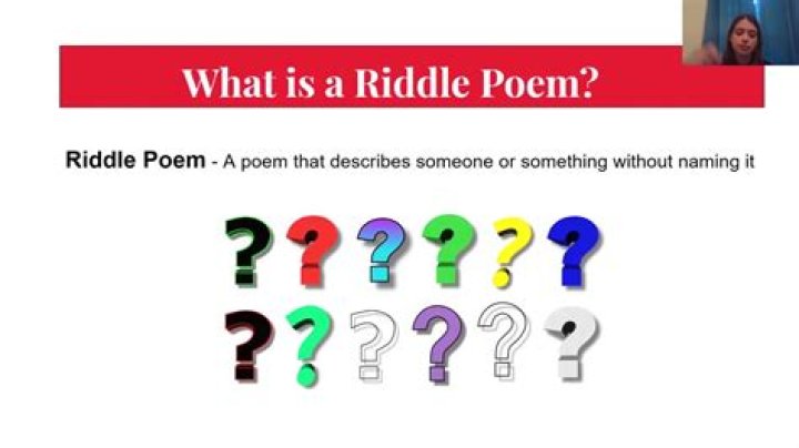 Is riddle a poem?