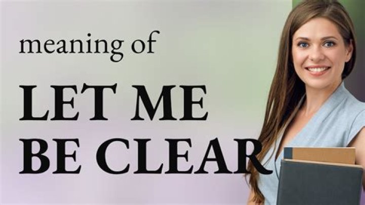Should be clear meaning?