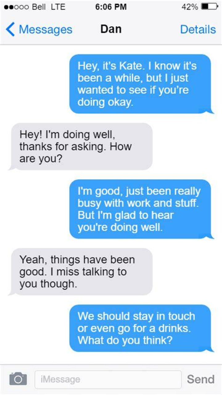 Should I text him if we haven't talked in awhile?