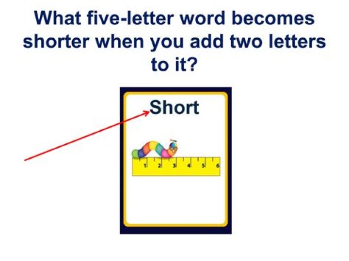 What 5 letter word gets shorter when you add 2 letters to it?