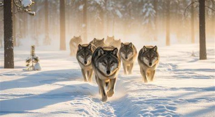 What animal makes lines in the snow?