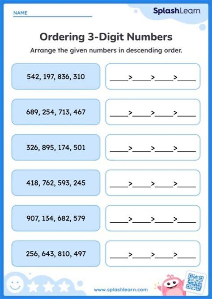 What are all the 3 digit numbers?