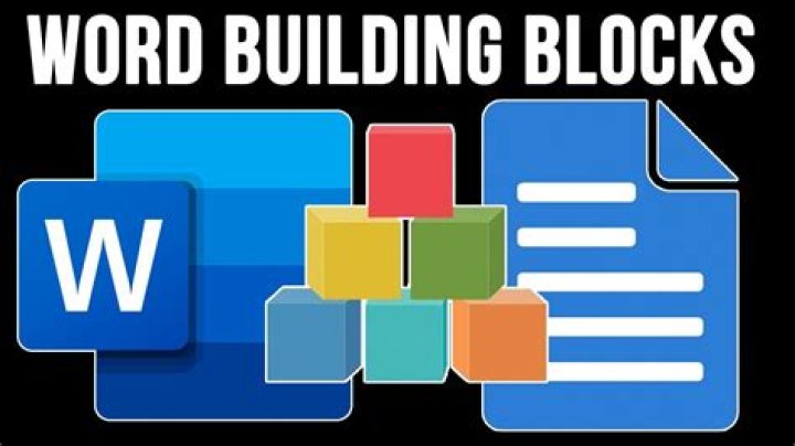 What are building blocks in Word 2016?