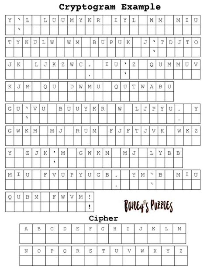 What are cryptograms good for?