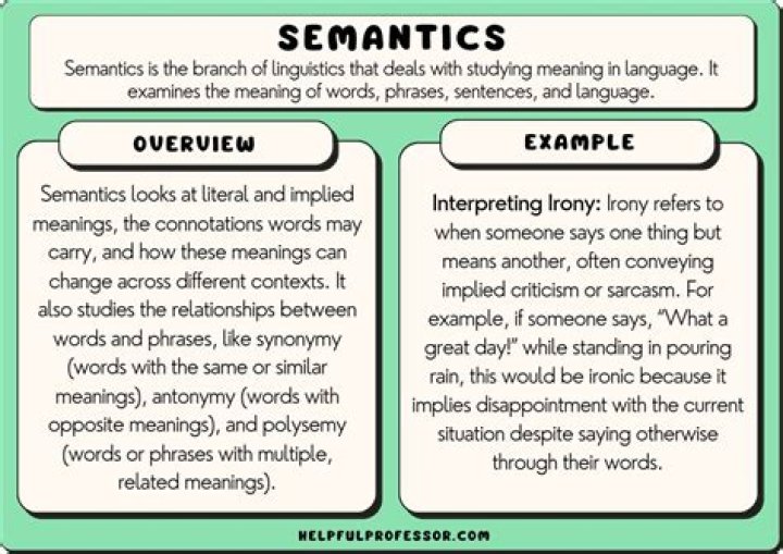 What are examples of semantics?