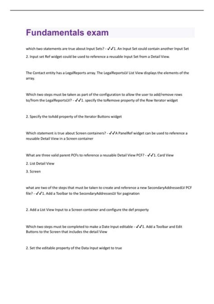 What are fundamentals questions?
