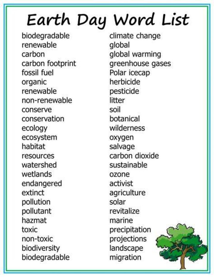 What are some earth words?