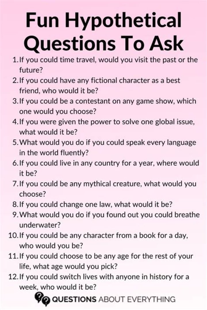 What are some good hypothetical questions?
