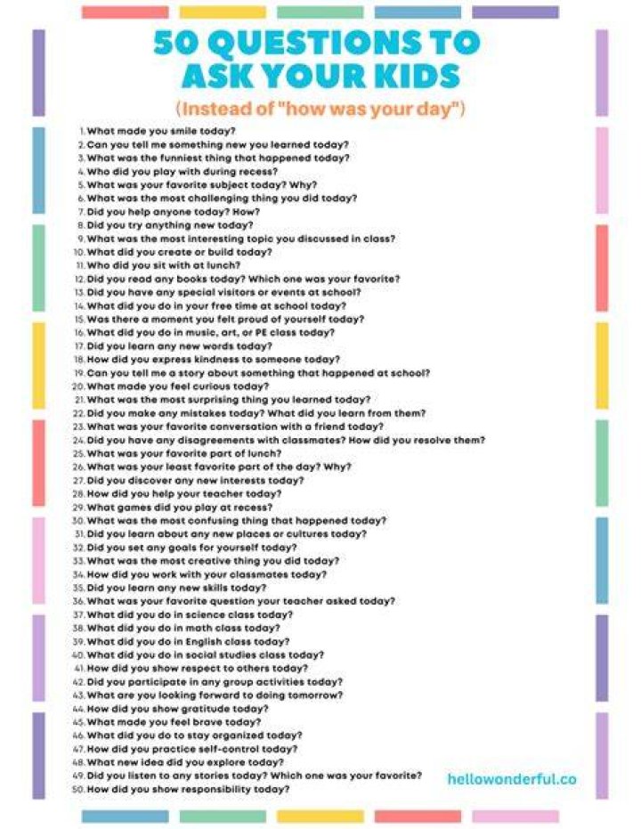 What are some good questions to ask a 12 year old?
