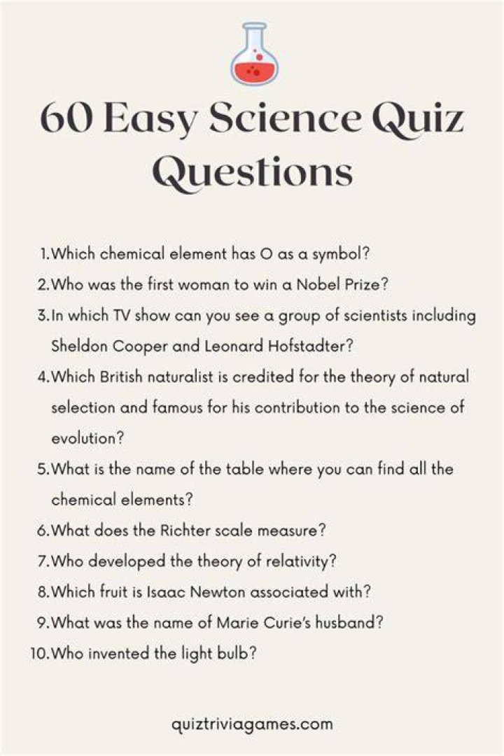 What are some simple science questions?