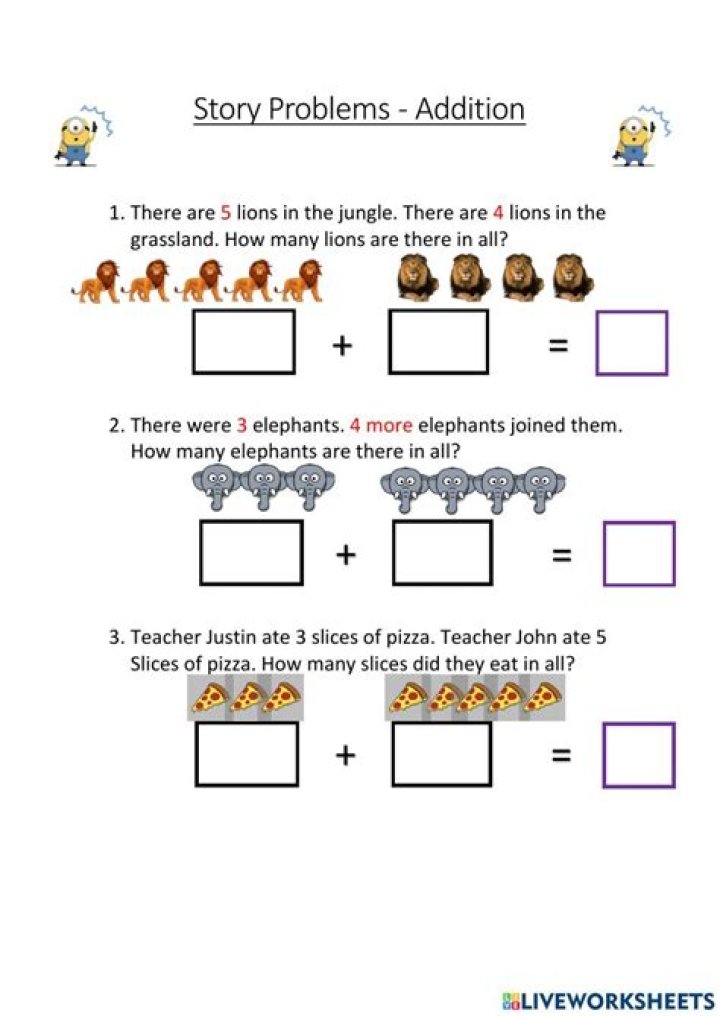 What are story problems in math called?