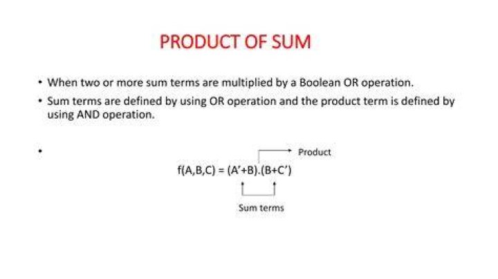 What are sums and products?