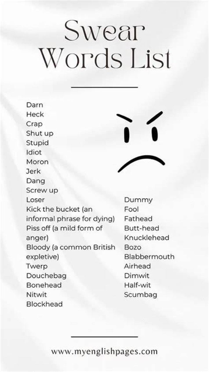 What are swear words in English?