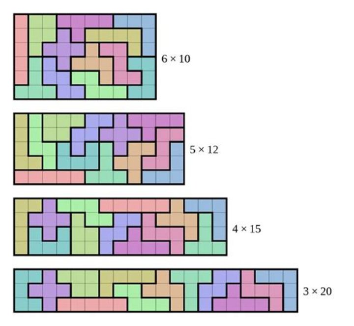 What are the 12 pentominoes?