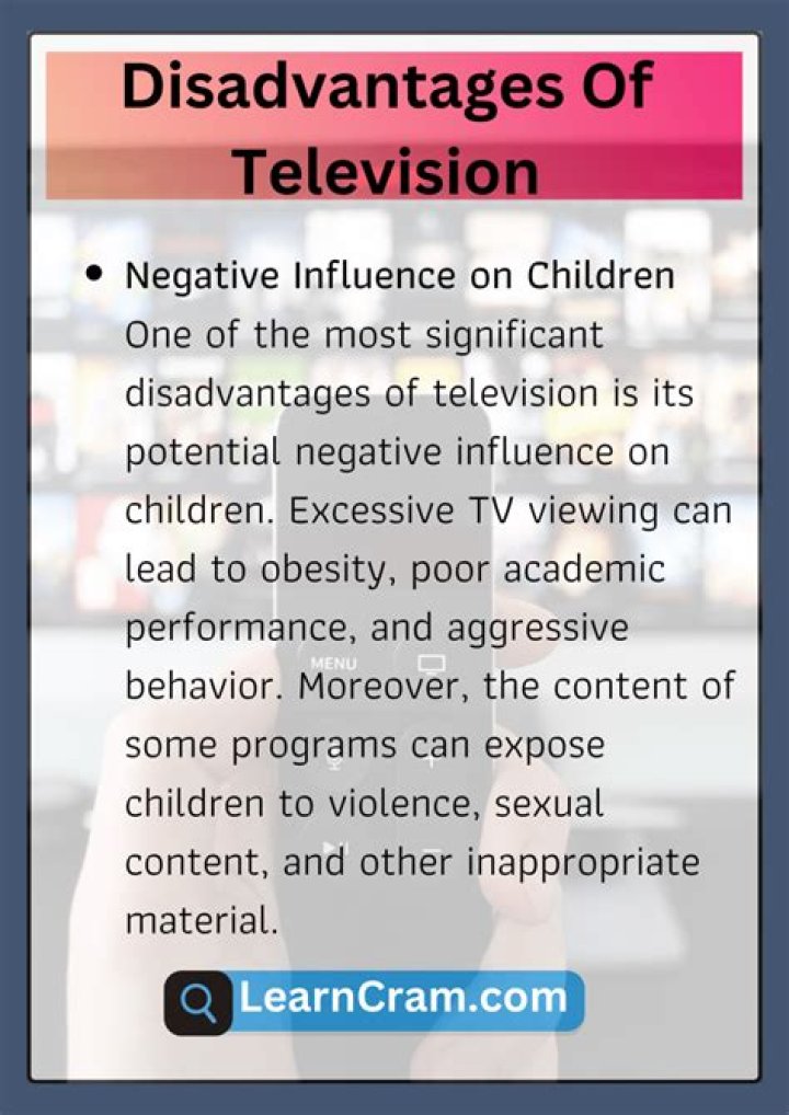 What are the disadvantages of children watching television?