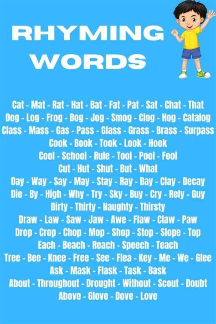 What are the easiest rhyming words?