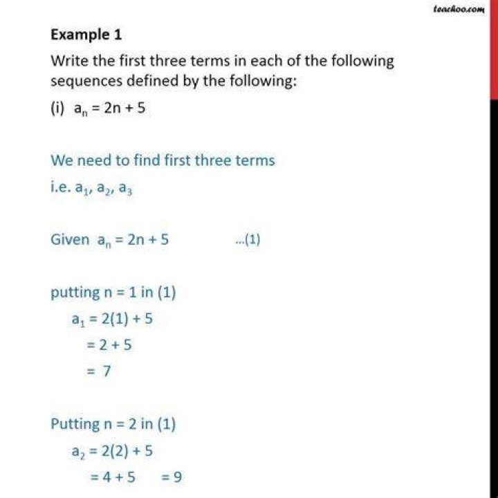 What are the first 3 terms of the sequence defined by an 3n?